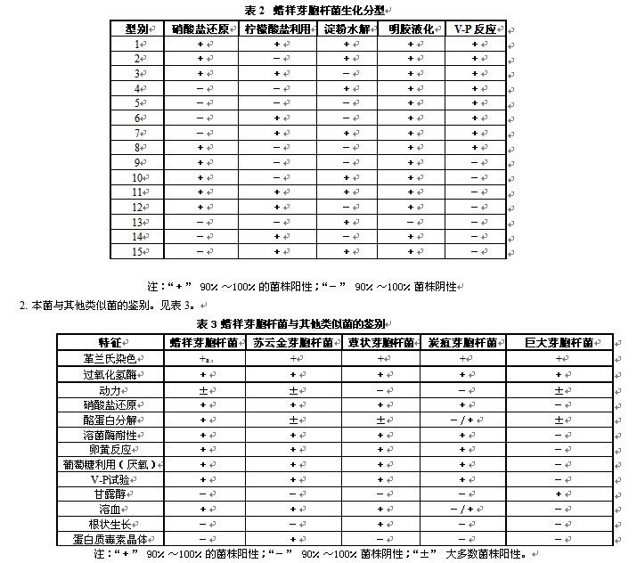 蜡样芽孢杆菌生化鉴定